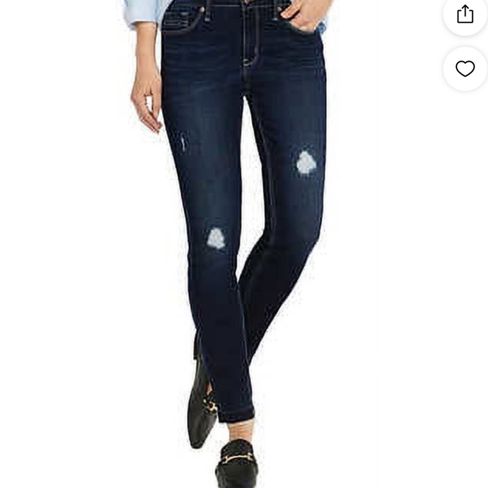 Buffalo David Bitton Skinny Blue Jeans Distressed RIP & REPAIR Jess size 6/28